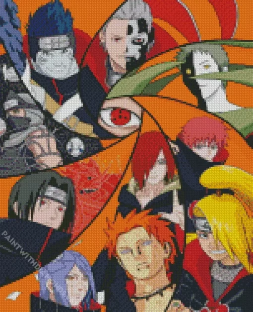 Akatsuki Naruto Shippuden Diamond Paints