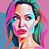 Angelina Jolie Pop Art Diamond Painting