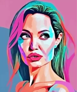 Angelina Jolie Pop Art Diamond Painting