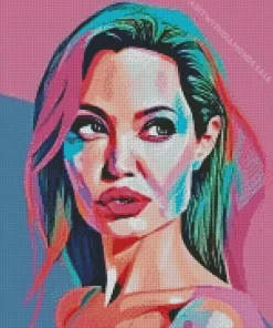 Angelina Jolie Pop Art Diamond Painting