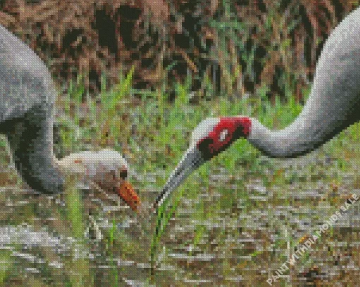 Antigone Genus Crane Pair Diamond Painting