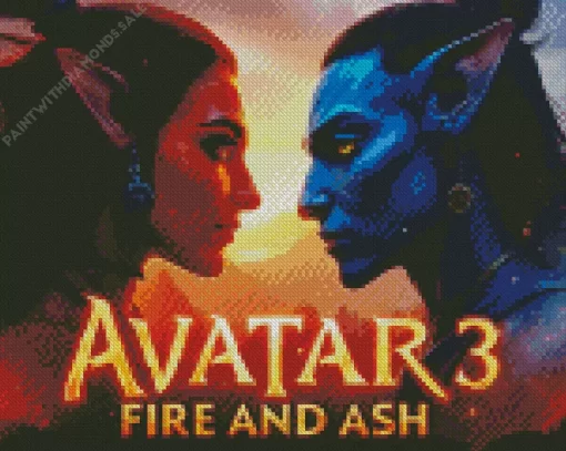 Avatar Fire and Ash Film Poster Diamond Dotz