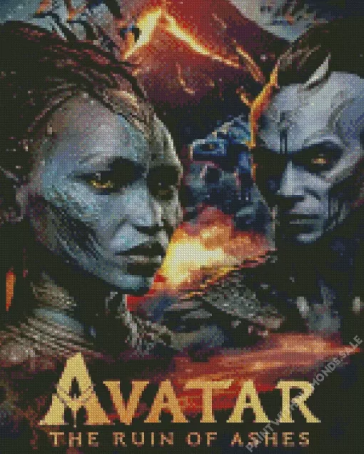 Avatar Fire and Ash Movie Poster Diamond Dotz