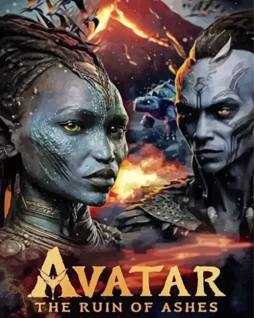 Avatar Fire and Ash Movie Poster Diamond Paints