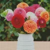 Ball Dahlias Vase Diamond Painting