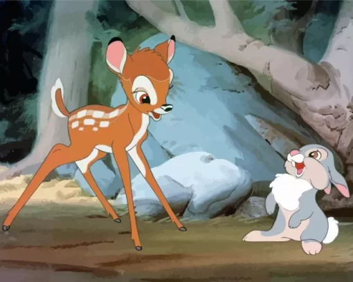 Bambi And His Friend Diamond Painting