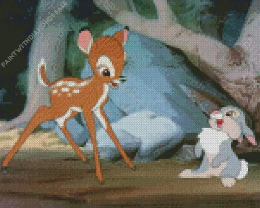 Bambi And His Friend Diamond Painting