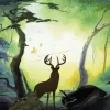 Bambi Silhouette Diamond Painting