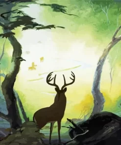 Bambi Silhouette Diamond Painting