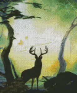 Bambi Silhouette Diamond Painting