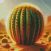 Barrel Cactus Art Diamond Painting