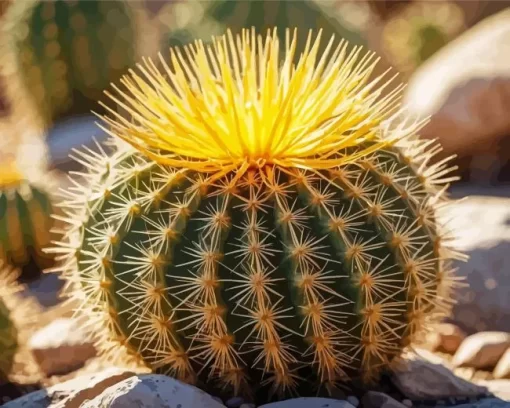 Barrel Cactus Plant Diamond Painting