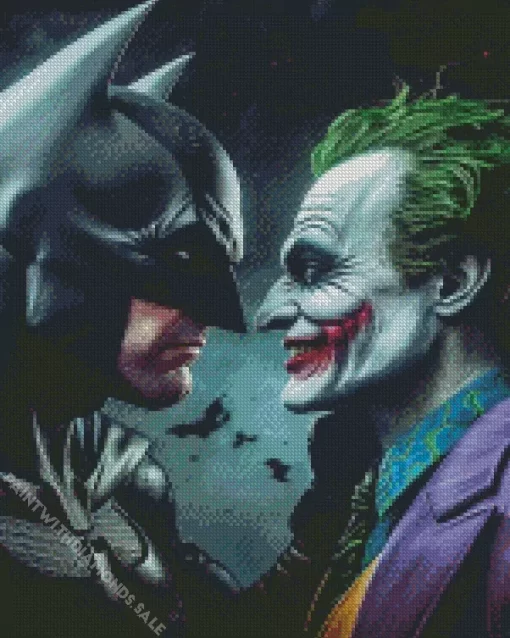 Batman And Joker Diamond By Numbers