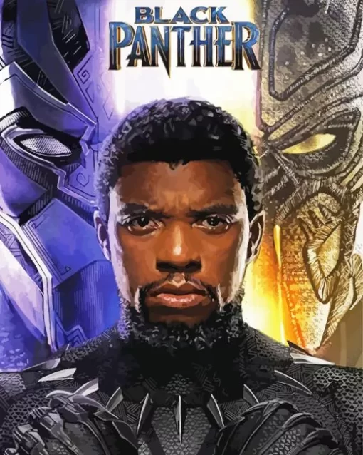 Black Panther Marvel Diamond With Numbers