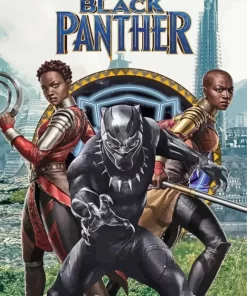 Black Panther Marvel Movie Diamond With Numbers