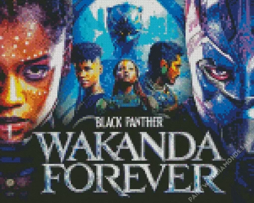 Black Panther Wakanda Forever Marvel Diamond Paintings