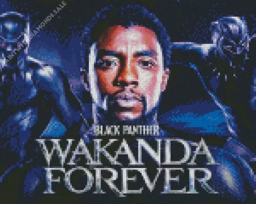 Black Panther Wakanda Forever Poster Diamond Paintings