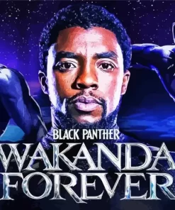 Black Panther Wakanda Forever Poster Diamond With Numbers