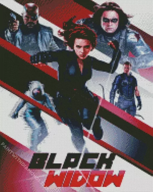 Black Widow Action Movie Diamond Dotz