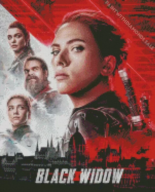 Black Widow Film Poster Diamond Dotz