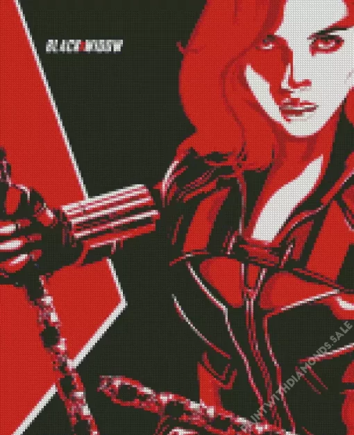 Black Widow Illustration Poster Diamond Dotz