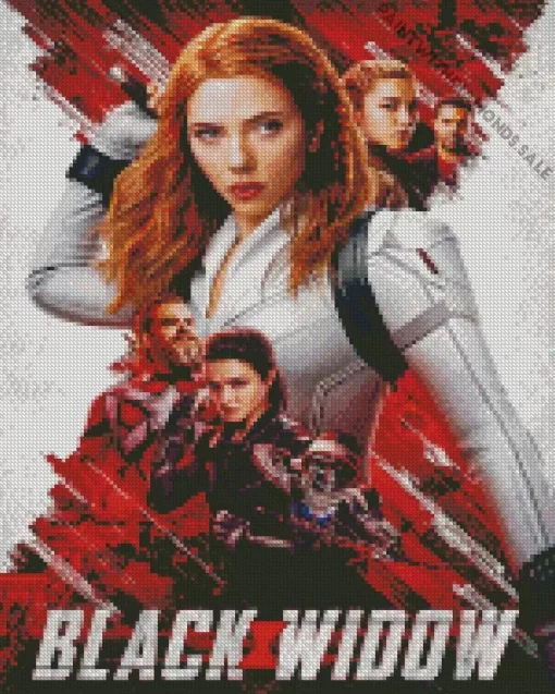 Black Widow Marvel Poster Diamond Dotz