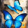 Blue Butterflies Art Diamond Painting