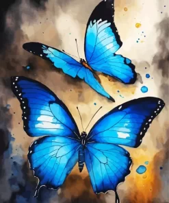 Blue Butterflies Art Diamond Painting