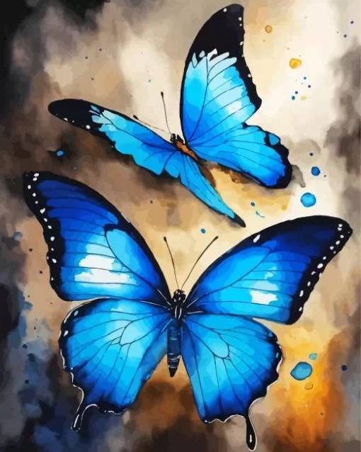 Blue Butterflies Art Diamond Painting