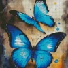 Blue Butterflies Art Diamond Painting