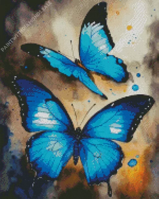 Blue Butterflies Art Diamond Painting