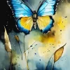 Blue Butterfly Art Diamond Painting