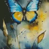 Blue Butterfly Art Diamond Painting