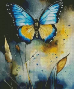 Blue Butterfly Art Diamond Painting