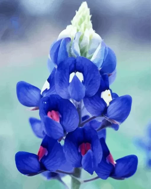 Bluebonnet Lupine Flower Diamond Painting