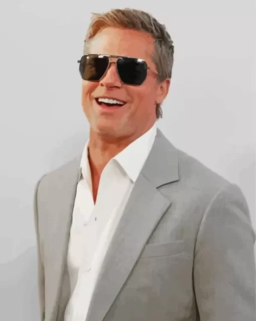 Brad Pitt Smiling Diamond Painting