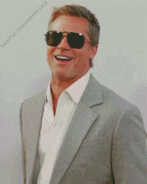 Brad Pitt Smiling Diamond Painting