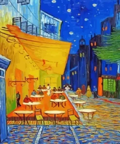 Cafe Terrace At Night diamond Art