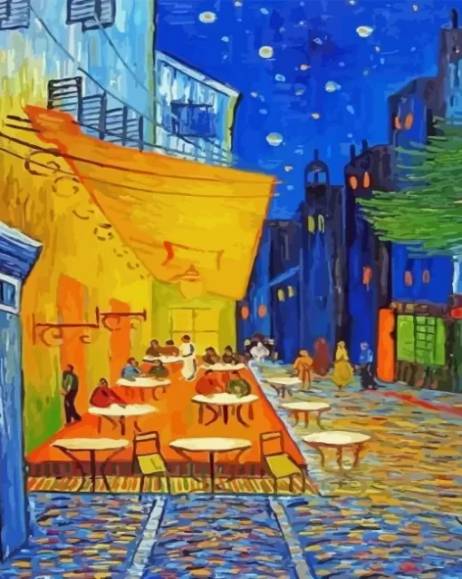 Cafe Terrace At Night diamond Art