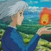 Calcifer Howls Moving Castle Diamond Painting