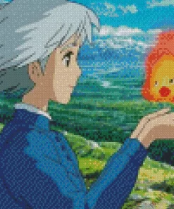 Calcifer Howls Moving Castle Diamond Painting