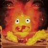 Calcifer Howls Moving Castle Anime Diamond Painting