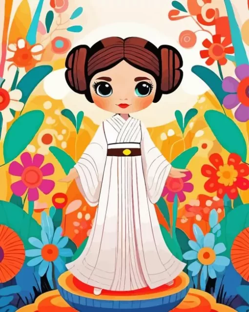 Cartoon Princess Leia diamond dotz