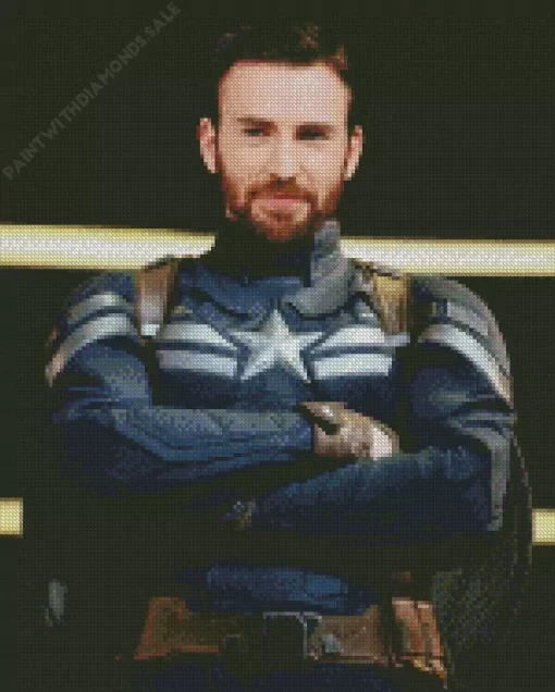 Chris Evans Captain America Diamond Painting