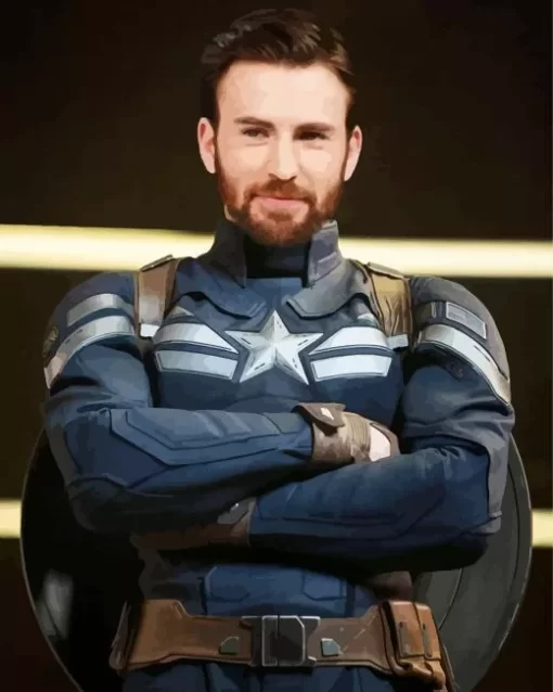 Chris Evans Captain America Diamond Painting