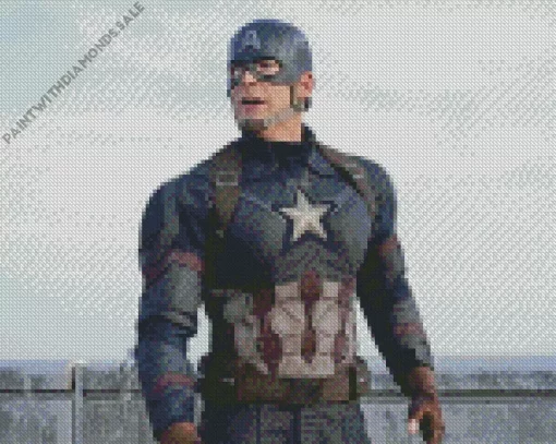 Chris Evans Captain America Character Diamond Painting