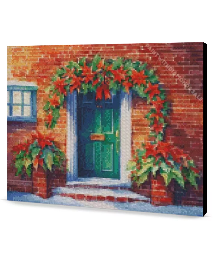 Christmas Green Front Door Art