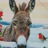 Christmas Donkey Art Diamond Painting