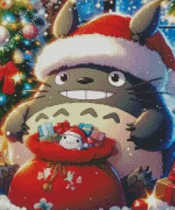 Christmas Totoro Diamond Dotz