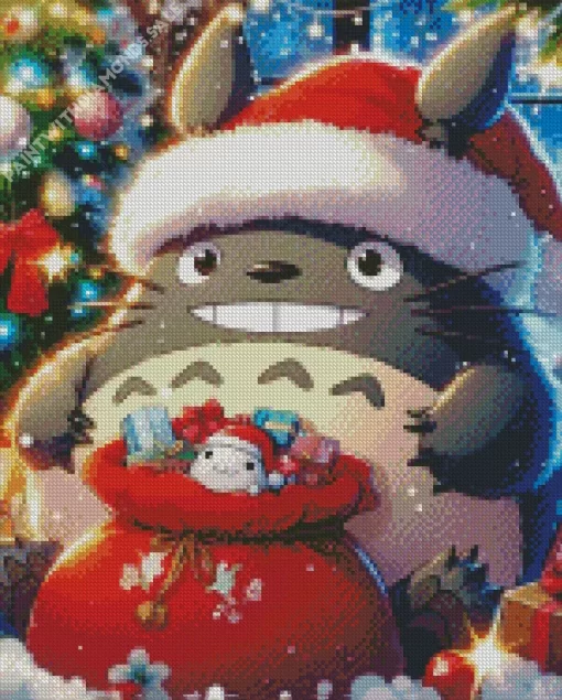 Christmas Totoro Diamond Dotz